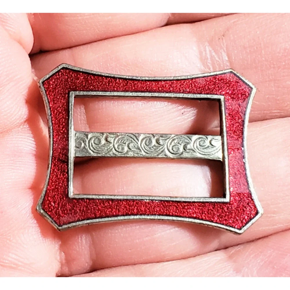 Art Deco Sash Belt Buckle Scarf‎ Slide Art Deco Accessory acc-